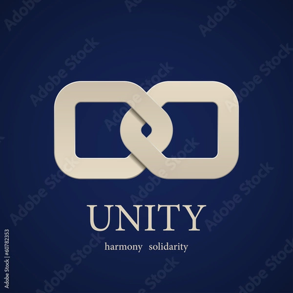 Fototapeta vector unity symbol design template