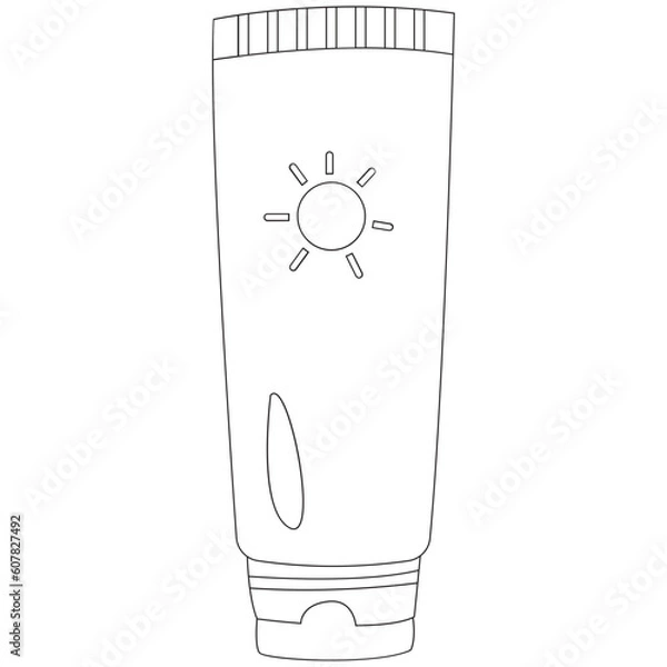 Obraz Sunscreen 1 Beach Days Outline 2D Illustrations
