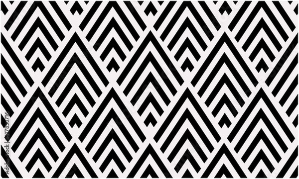 Obraz Black abstract chevron vector pattern