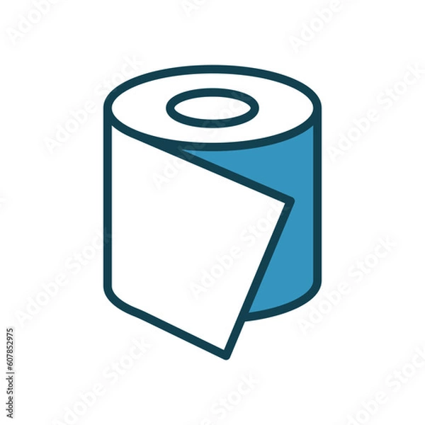 Obraz Tissue roll, toilet paper icon vector