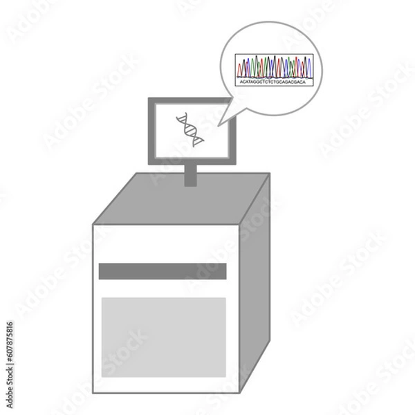 Fototapeta The next generation sequencing machine for sequence analyzing of target nucleotide sample.