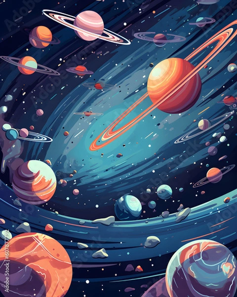 Fototapeta system in the space