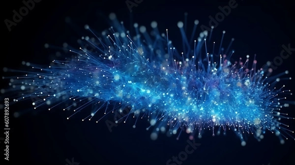 Fototapeta Abstract Blue Digital Particles