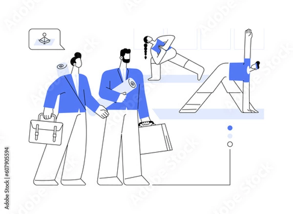 Fototapeta Wellness program abstract concept vector illustration.