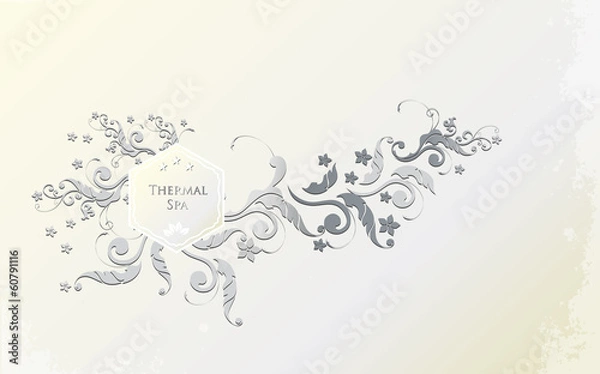 Fototapeta Spa floral frame. Element for design.