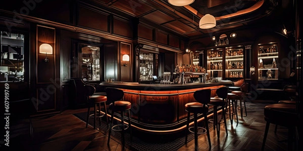 Fototapeta Speakeasy Bar, Generative AI