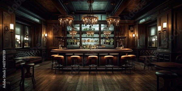 Fototapeta Cinematic Bar, Generative AI