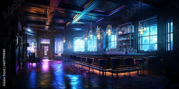 Fototapeta Old Fashioned Bar, Generative AI