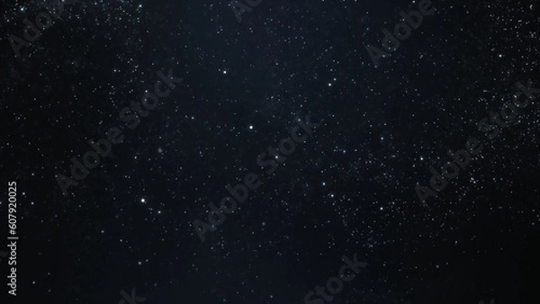 Fototapeta Abstract ambient VJ loop background of swirling luminous silver particles. Relaxing concept 3D animation wallpaper backdrop. Magic psychedelic shimmering sparkle dust showcase and copy space backplate