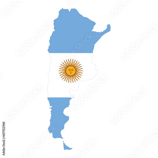 Fototapeta Argentina map vector illustration National flag of Argentina nationalist concept