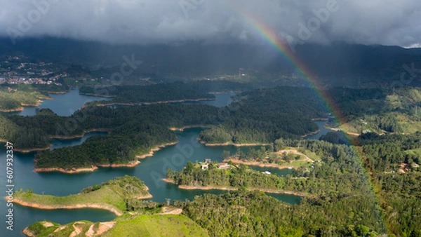 Obraz view of Guatapé from the air
