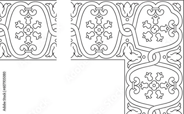 Fototapeta Openwork border vector