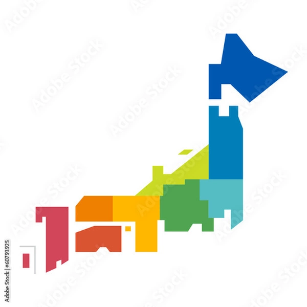 Obraz Mapa Japonii