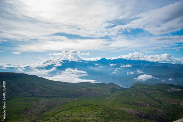 Fototapeta landscape with clouds
