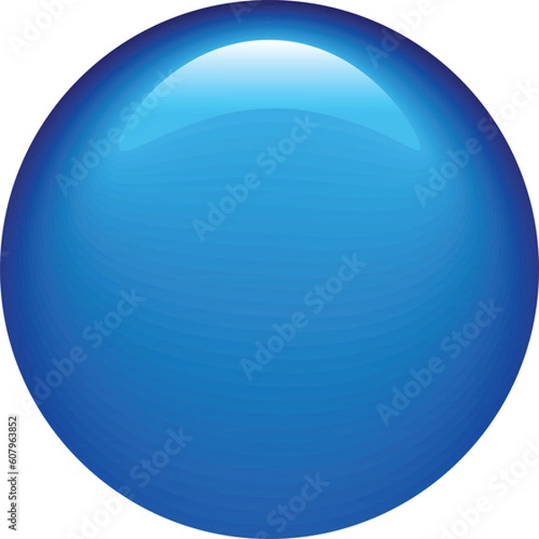 Obraz blue glass button