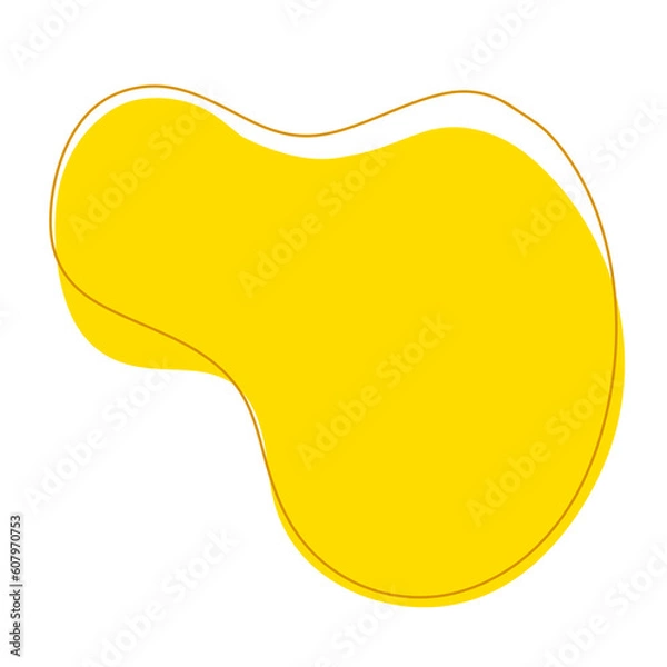 Obraz Yellow abstract modern shape