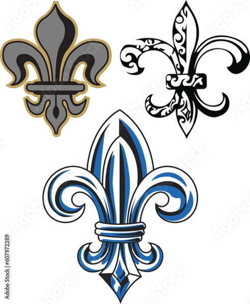 Fototapeta fleur de lis elements