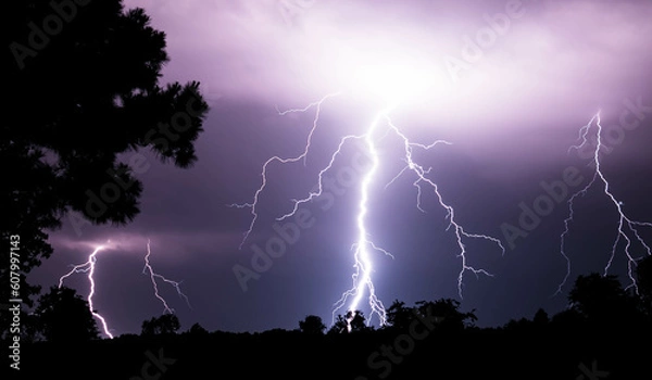 Fototapeta Night Lightning