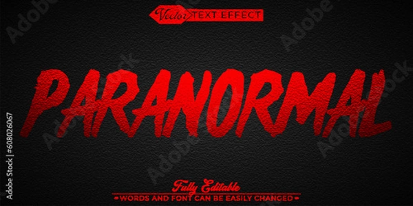 Fototapeta Red Blood Paranormal Editable Text Effect Template