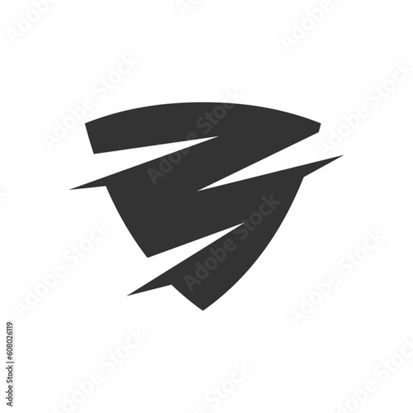 Obraz shield logo template. Icon Illustration Brand Identity. Isolated and flat illustration. Vector graphic