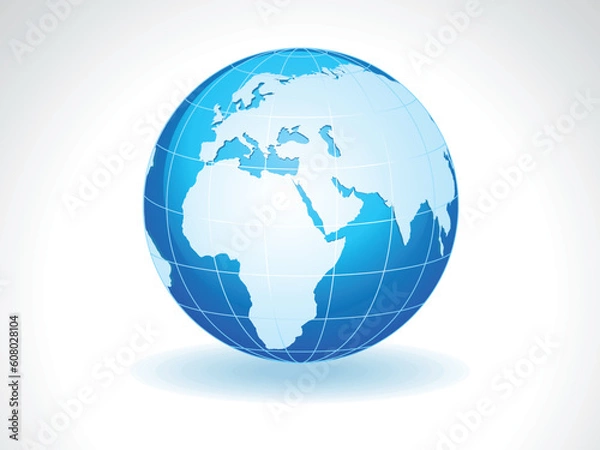 Fototapeta abstract detailed shiny globe vector illustration
