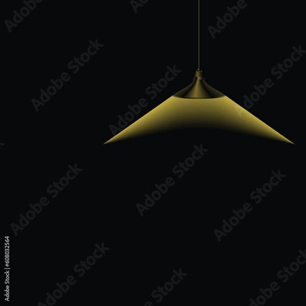 Obraz Art lamp. Vector illustration of bright spotlight.