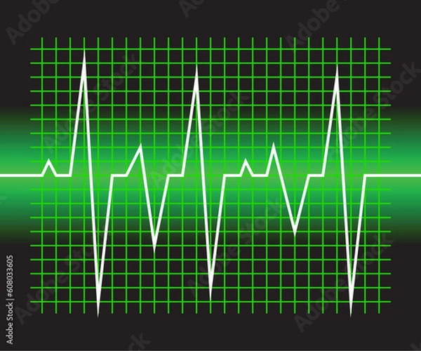 Fototapeta Abstract musical inspired graphical background image with peaks.