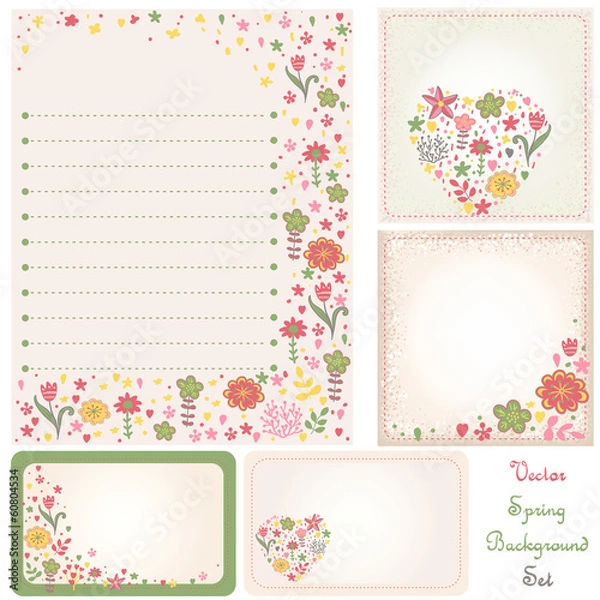 Obraz Spring background set