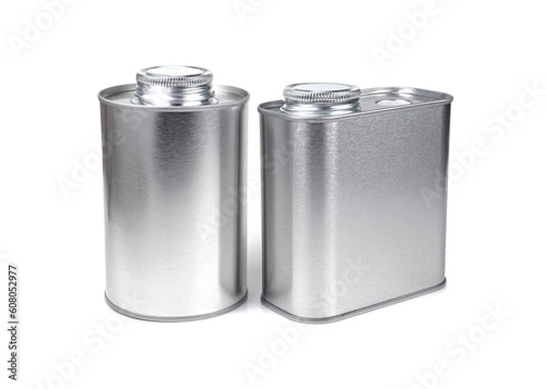 Obraz silver metal box packaging for tea or coffee
