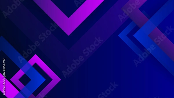 Fototapeta Gradient blue purple geometric shapes background