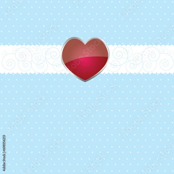 Fototapeta Abstract background with  heart. vector illustration