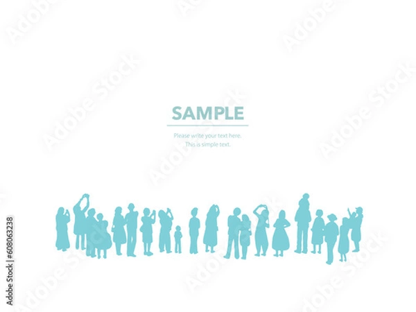 Obraz 見つめる人々の後ろ姿-背景素材