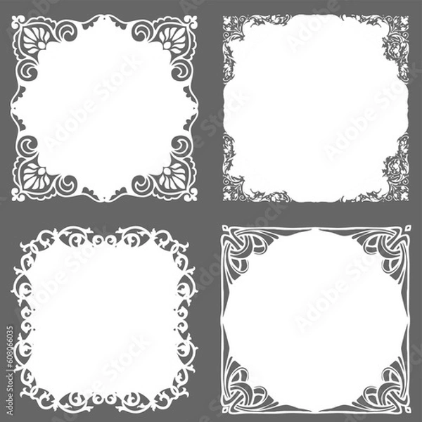 Fototapeta decorative frame set
