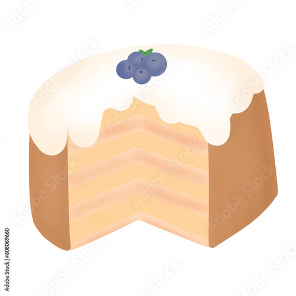 Fototapeta cake with cream