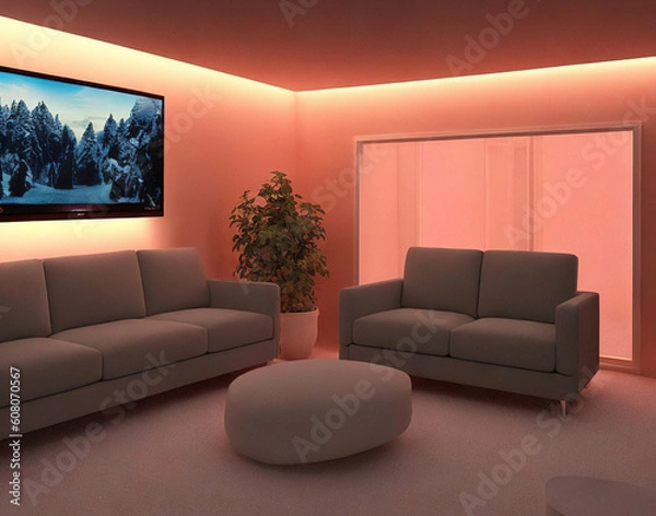 Obraz Modern living room Generated AI Image
