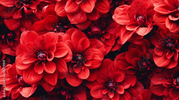 Obraz red flower background. generative ai