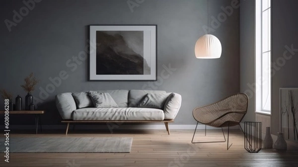 Fototapeta framed art in the middle of a room with chair and couch.

Made with the highest quality generative AI tools