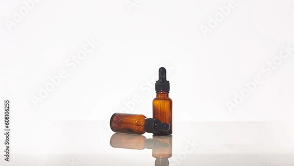 Obraz Serum dropper bottle on white background