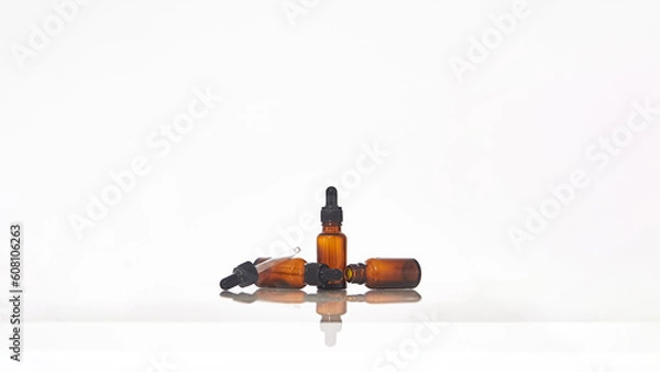 Obraz Serum dropper bottle on white background