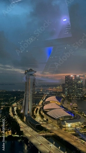 Obraz clear blue sky in town