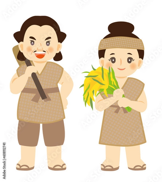 Fototapeta 弥生時代の人々のイラスト