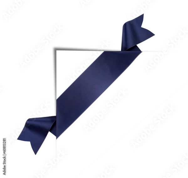 Obraz Blue ribbon banner