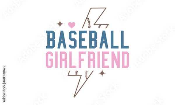Obraz Baseball Girlfriend Retro SVG.