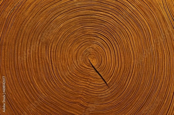 Obraz Photo of a tree ring pattern on wood, symbolizing growth and age. 