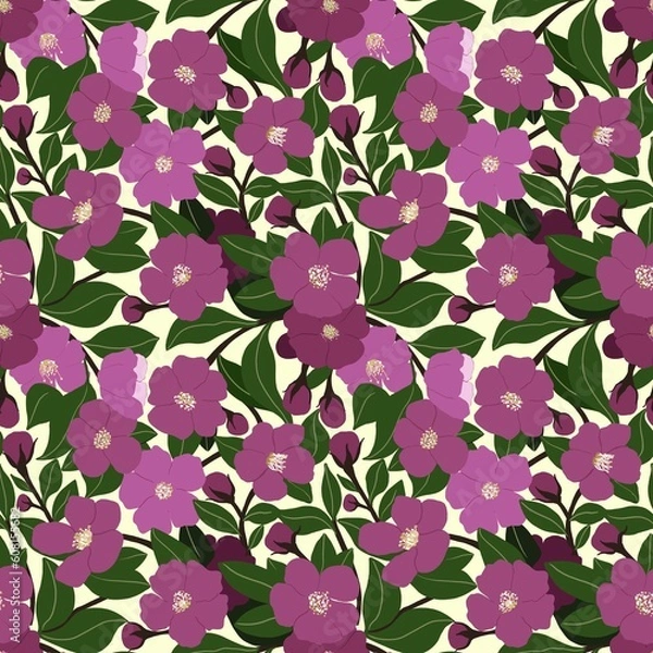 Obraz Floral pattern luxuriant  cherry bloom 