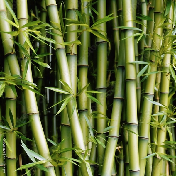 Fototapeta Bamboo texture background. Generated Ai