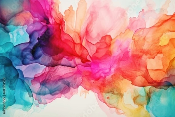 Fototapeta Abstract watercolor texture as background, Generative ai