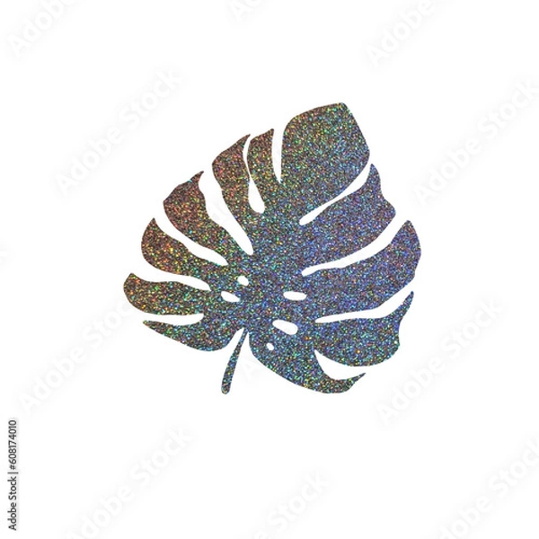 Obraz silver jewelry leave