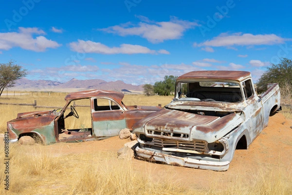 Obraz Autofriedhof in der Wüste