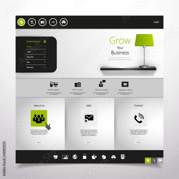 Fototapeta Clean Website Template